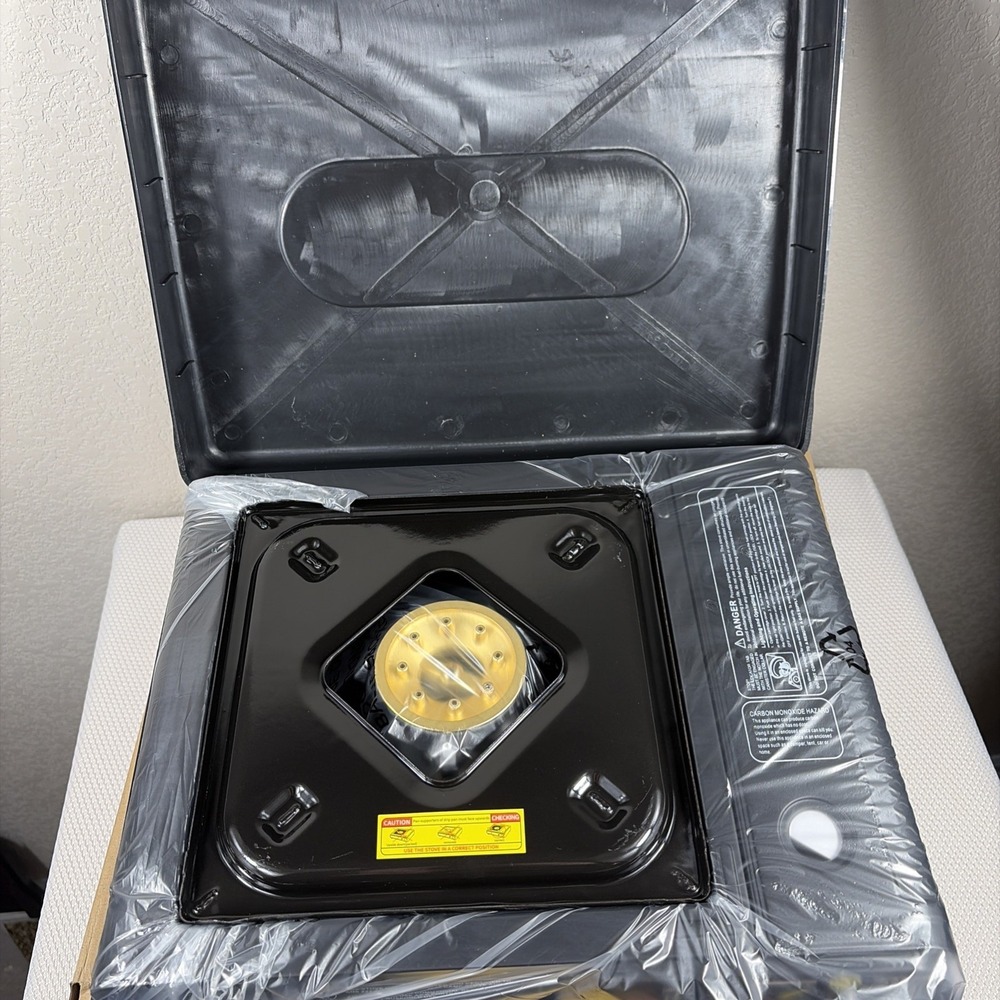 NIB Waymult Camping Stove Strong Heat Output of Brass Single Burner W/Windshield - Picture 5 of 6